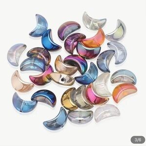 Colorful Crescent Beads - Set of 90 Pieces